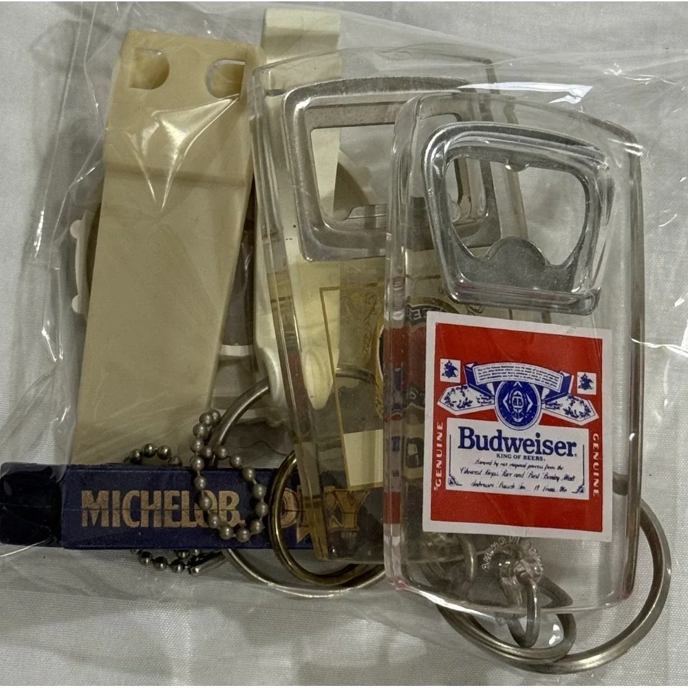 Lot of 6‎ Beer & Misc. Bottle Opener Keychains